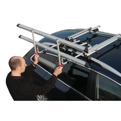 Fischer Roof Lift Bike Carrier for 2 bikes, roof bike carrier for car roof, TÜV/GS certified, load capacity up to 30 kg.