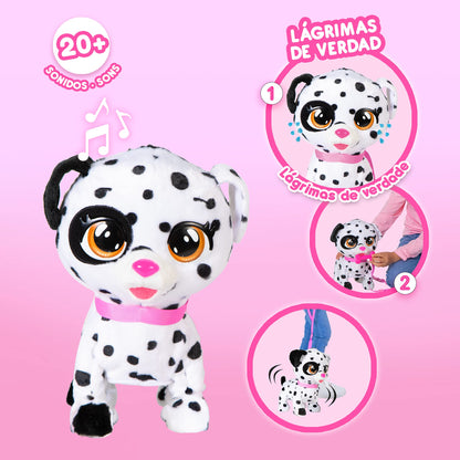 Cry Babies Magic Tears Dalmatian Dotty Pet Spot, interactive dog that really walks and cries, toy and optimal gift for girls and boys +3 years.