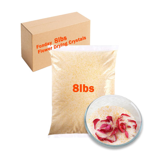 8LBs Flower Drying Crystal, silica gel Fonday with drying crystals for delicate flowers, color indicator reusable (8lbs)