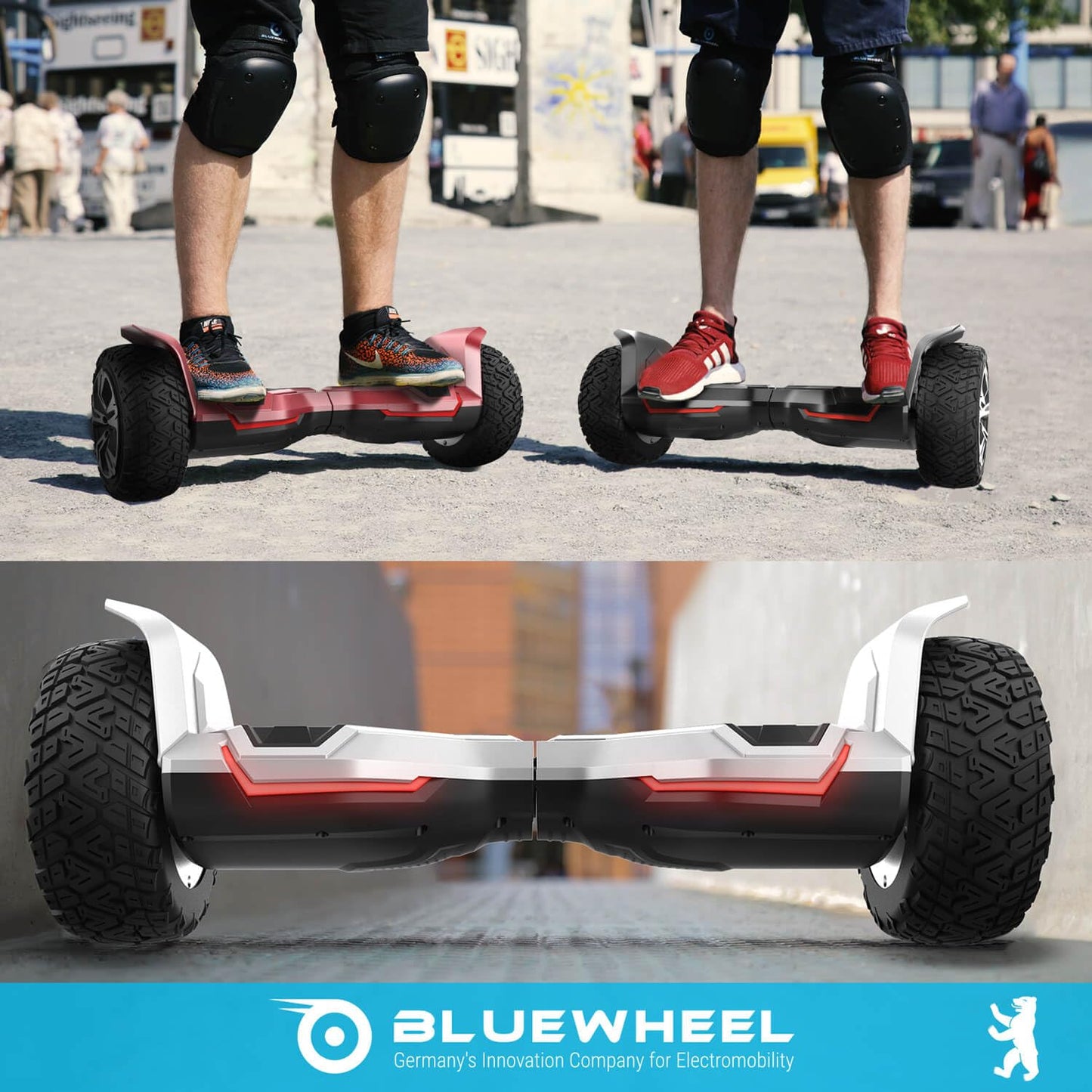 8.5" Premium Offroad Hoverboard Bluewheel HX510 SUV German Quality Brand - Kids Safety Mode & App - Bluetooth - Strong Dual Motor - Electric Skateboard Self Balance Scooter