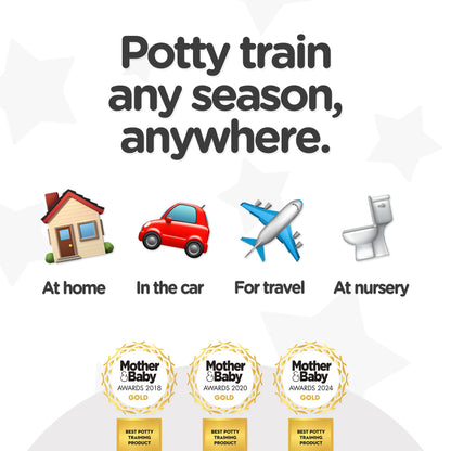 My Carry Potty - Fox Travel Potty, award-winning portable toilet seat for toddlers, that children can take with them everywhere.