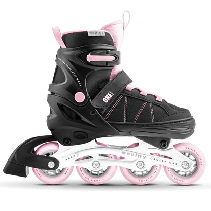 Movino Inline Skates | Cruzer One | Adjustable Roller Skates | Inline Skates for Women Girls Boys | Inline Skates for Kids & Adults | Inline Skates with Large Wheels 72 mm | Kids Inline M (34-37)
