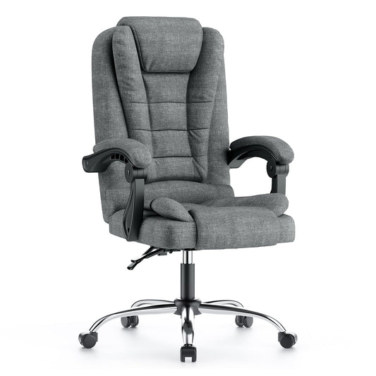 naspaluro Ergonomic Office Chair, High Back Desk Chair with Height Adjustable, Executive Chair, Reclining Chair for Office, Home, Dark Gray