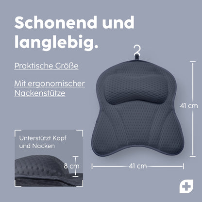 Bathtub pillow Vesta+ Midnight Blue L with suction cups, bathtub pillow winner as a neck and head pillow for the bathtub, bath pillow for bathtub, bathtub cushion & shower pillow bathtub.