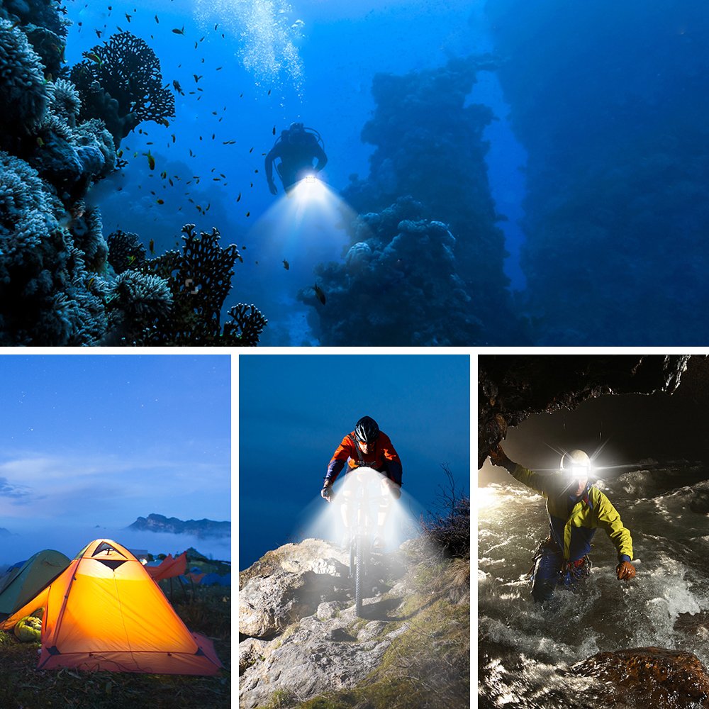 Underwater video light, waterproof lamp, dive light, 84 LEDs, waterproof up to 50m, compatible with DSLR cameras Gopro Canon, Nikon, Pentax, Panasonic, Sony, Samsung