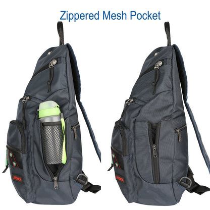 Larswon laptop sling backpack, shoulder bag 12 13 14 inch laptop tablet messenger backpack shoulder bag travel blue.