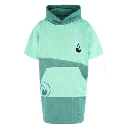 WAVE HAWAII Bath-Surf Poncho Men & Women Breese | Size S/M, 155-185cm | 100% Cotton | Adults | Travel Towel with high water absorption | Changing aid Beach Adults