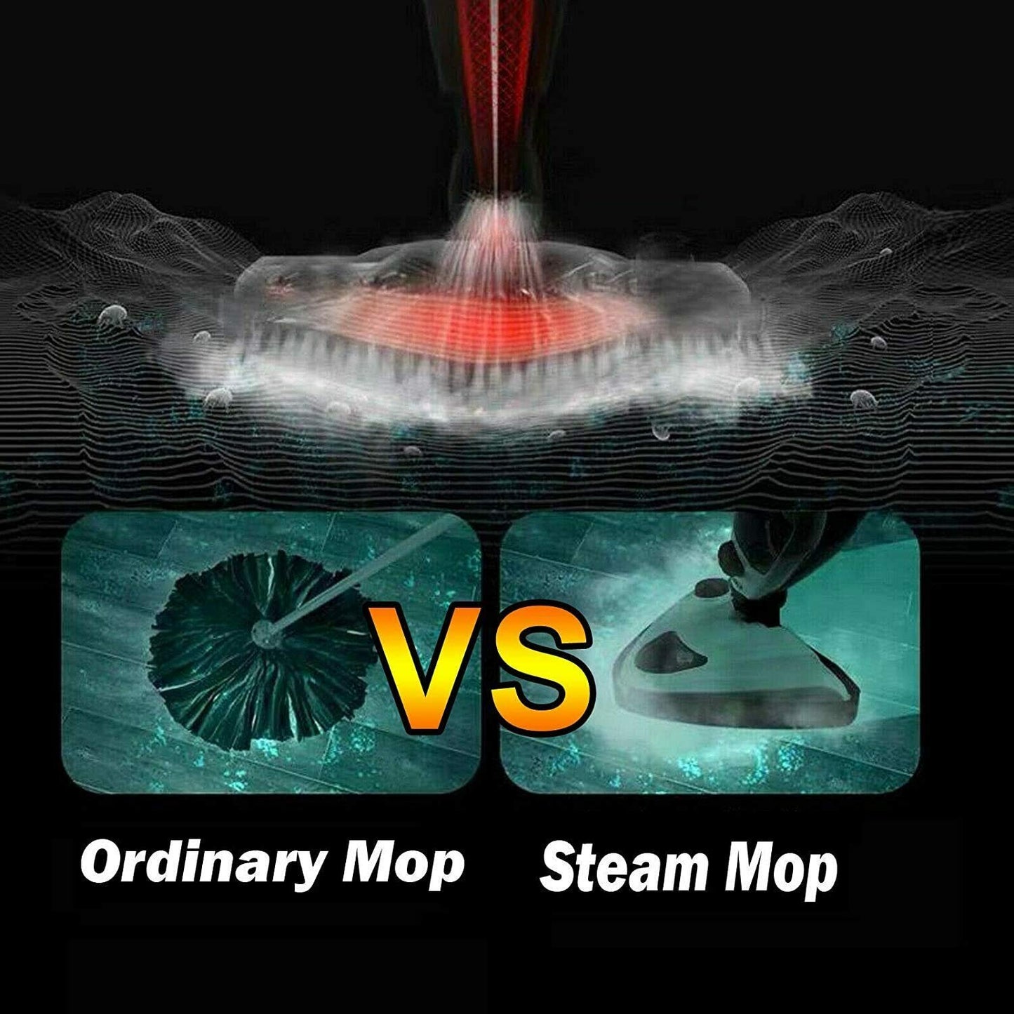 10-in-1 Steam & Clean vacuum and steam cleaner, 1500W steam mop, 350ml water tank capacity, 11 accessories, Kills and eliminates 99.9%* of viruses, germs, and bacteria.
