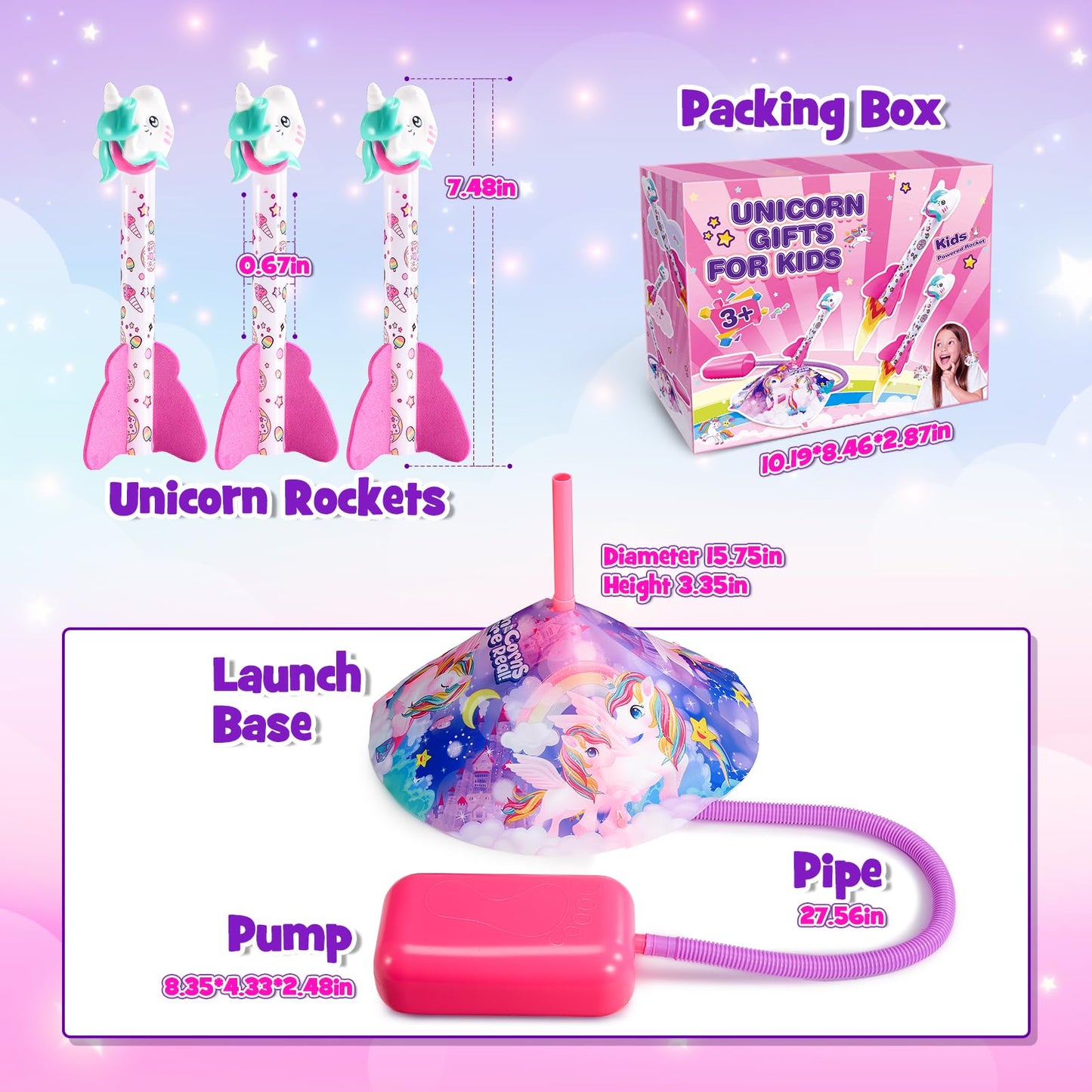 DejaNard toys for girls aged 3-9 years old. Rocket toys for kids ages 3-8, unicorn gifts for girls, outdoor toys, and Easter gifts.