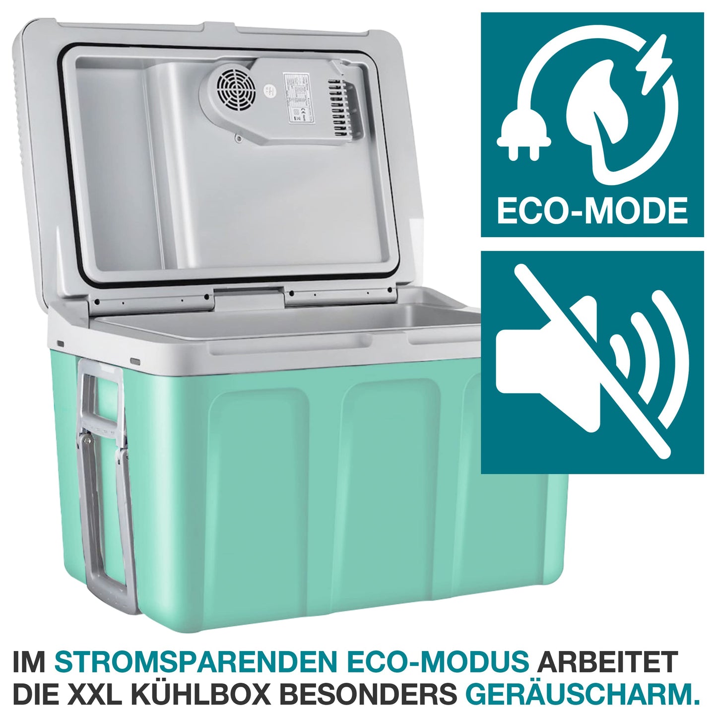 TOM 2in1 XXL cooler 40l with cooling and heating function – electric coolbox with wheels – 230V & 12V power connection – Electric – for car, camping, RV & Co – Plus gift (Mint)