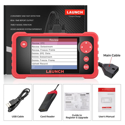LAUNCH CRP123 V2.0 Plus All System OBDI/OBDII Scanner Diagnostic Tool, Engine/ABS/SRS/ECS/Dashboard/TPMS Code Reader for Cars, Free Updates, 2025 Model.