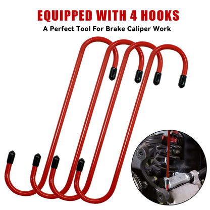 CHANG QI Brake Caliper Piston Reset Tool 7-Piece Set Ratcheting Brake Caliper Press with 4 Brake Pad Replacement Hooks Caliper Tool for Car Brake Repairs