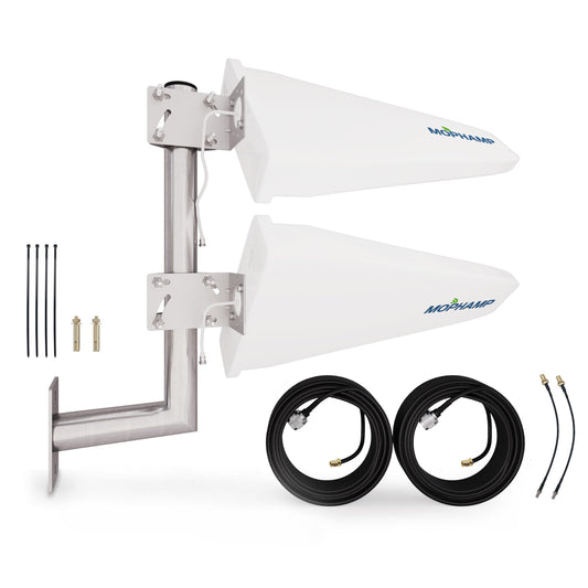 4G 5G outdoor antenna LTE MIMO 2x2 directional antenna with high gain SMA/TS9 external antenna 698-3800MHz enhances wireless connectivity for signal boosters, routers, and modems (ATK01)