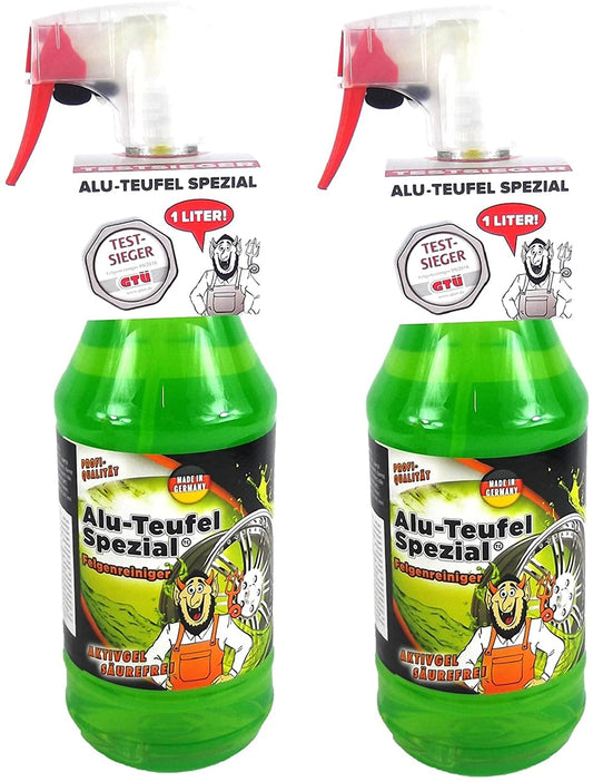 2x 1L 1 liter TUGA Alu-Devil Special Wheel Cleaner Activ Gel Acid-Free GREEN