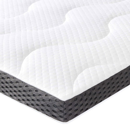 Amazon Basics Mattress Topper 90 x 190 cm, 7 cm height Gel Foam Mattress Pad, white