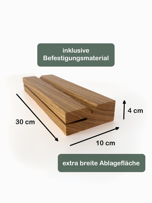 GK KRAUTLING | Magnetic wood key holder | Oak | Key organizer | Key board | Key rack with shelf | Magnetic key storage holder