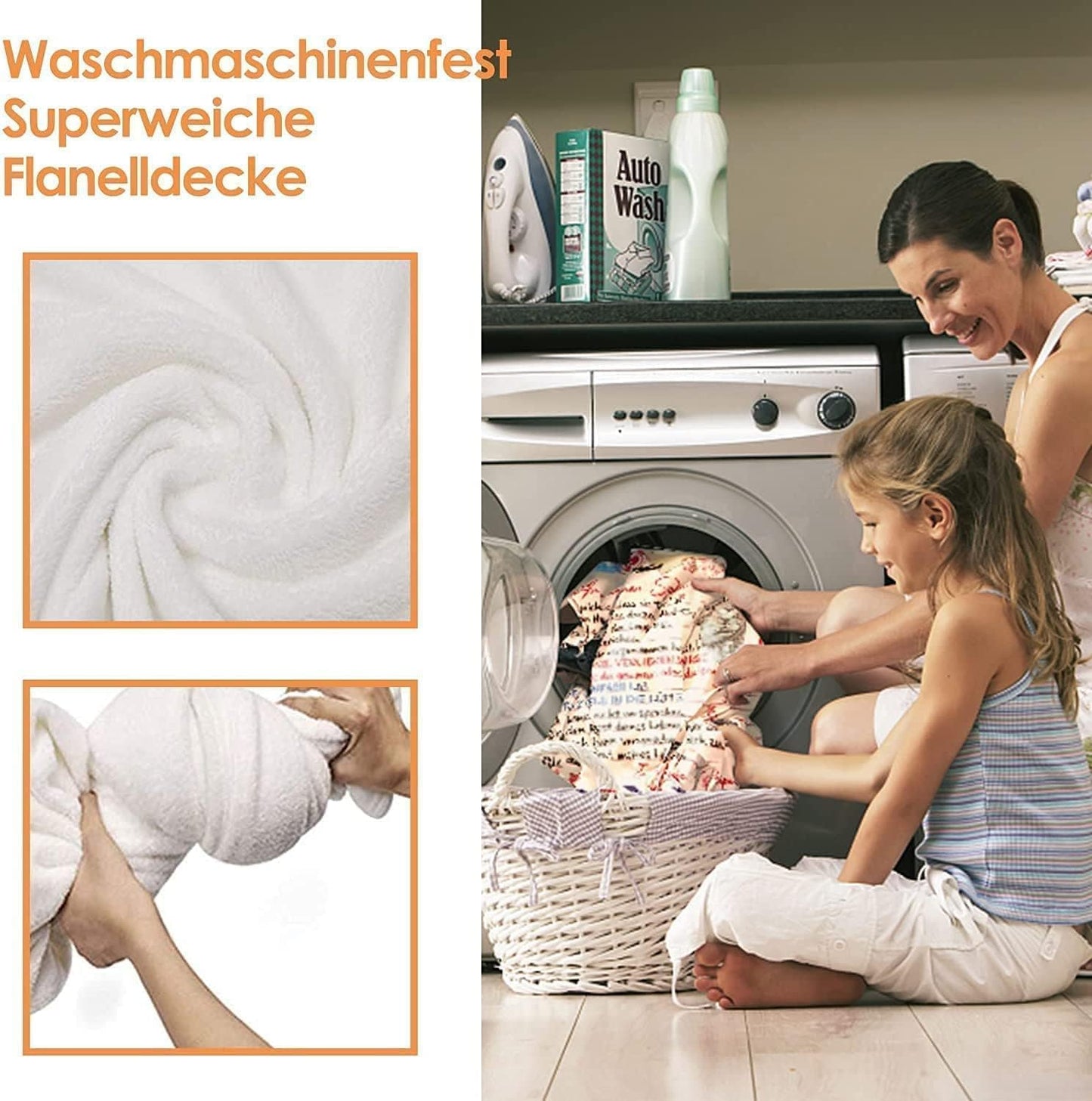 Cuddle blanket fluffy to our daughter from parents, Personalized gifts blanket German Mom and Dad to Daughter Coverlet Positively Encourage Fleece blanket Throw blanket Sofa blanket (150×200cm)