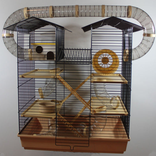 Hamsterburg Hamster Cage Mouse Cage CH2 Beige with Tube System