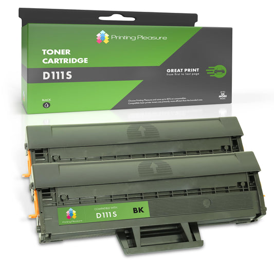 2 compatible toner cartridges for Samsung Xpress M2020 W, M2021 W, M2022 W, M2026 W, M2070 W FW F FH HW, M2071 W FH HW, M2078 W series | MLT-D111S/ELS
