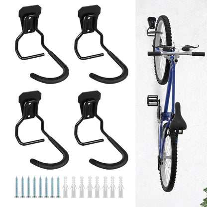 Sinoer 4-Pack Vertical Bike Hooks, Bike Holder, Heavy Duty Hooks Wall Mount Bike Holder, Bike Holder Vertical Stand for Garage.