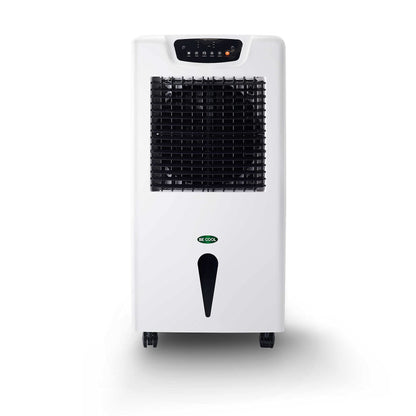 BE COOL air cooler with water cooling, 3-in-1 evaporative cooler, humidifier, fan, oscillation function, air purifier with ionizer, 4 speeds, 63 liter water tank, timer, white/gray.
