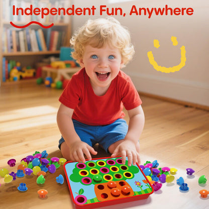 AMOSTING Matching Game for 2+, kids learning colors, toy for 2 and 3 year olds, 20 picture cards