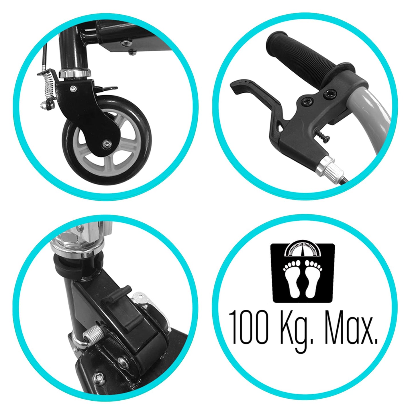 Technical Scooter SKIDS Control- Swing Carbon, Black