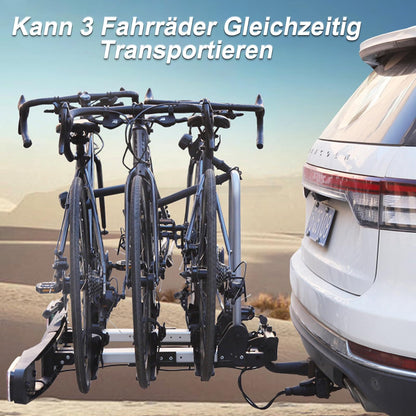 FINEW 3-piece frame holder for bicycle carrier hitch, 45cm + 32cm + 25cm Universal bicycle frame holder Lockable, frame holder for U-bolt tube: Ø 2.5-3cm - Powerful fixation (Patented)