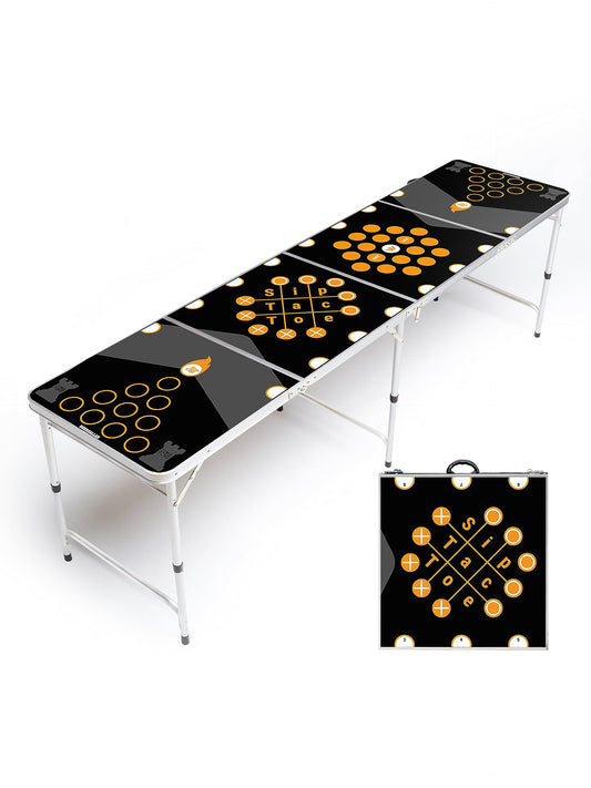 BeerBaller® Multigame Beer Pong Table - 6 party games in one beer pong table | Black frame, foldable & scratch-resistant surface | Ball holder with 6 balls included | Beer pong tables | Drinking games