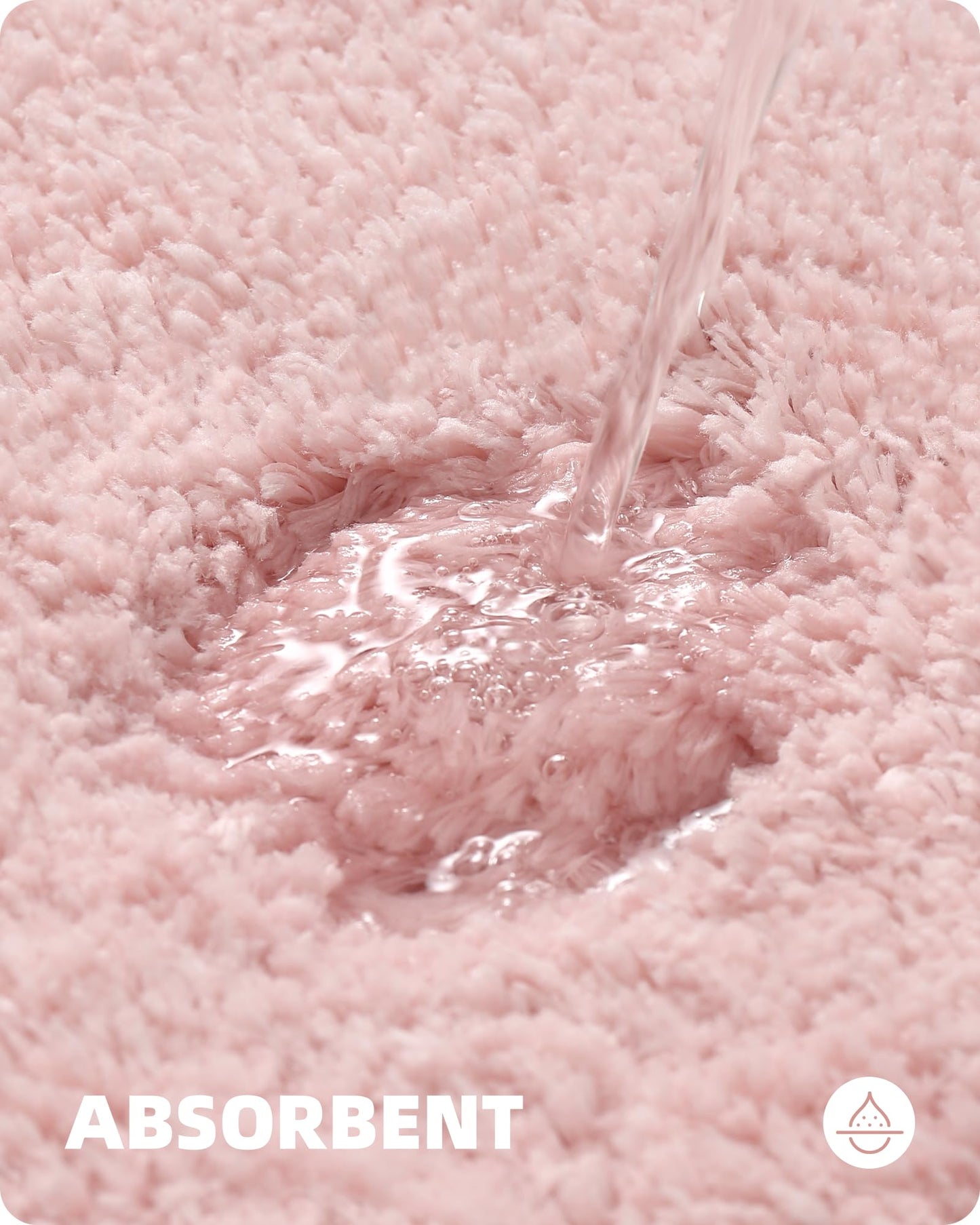 Color G Bathroom Carpet 60 x 90cm, non-slip bath mat, non-slip washable bath rug, absorbent fluffy bath mat, bath mats rugs for bathroom bathtub (Pink)