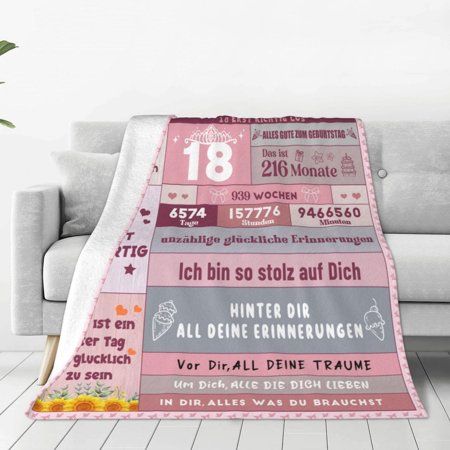 18th birthday girl gifts, 18th birthday girl gift ideas, gifts for 18th birthday girl, gifts for 18 year old daughter sister girlfriend, Fluffy throw blanket 130x150cm