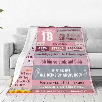18th birthday girl gifts, 18th birthday girl gift ideas, gifts for 18th birthday girl, gifts for 18 year old daughter sister girlfriend, Fluffy throw blanket 130x150cm