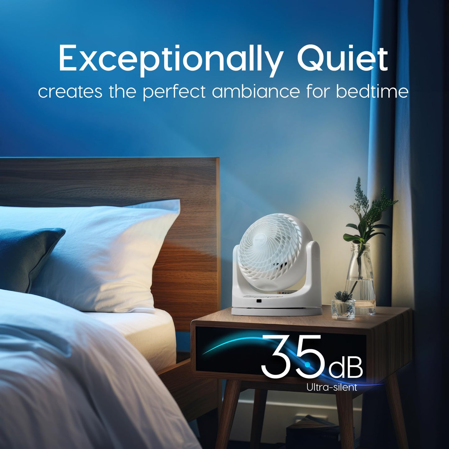 Iris Ohyama Woozoo, 23㎡, Fan, White, 3 speeds, Remote Control, Oscillating, Silent, Table Fan, Desk Fan, Floor Fan, Portable, Cooling, PCF-MKC18