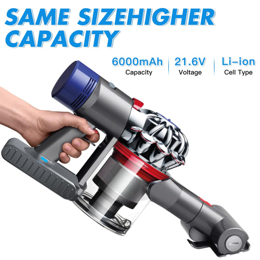 6000mAh/6.0Ah battery for Dyson V8 Dyson SV10 V8 Absolute Animal Motorhead Fluffy Animal Exclusive Cordless Vacuum Handheld Cleaner
