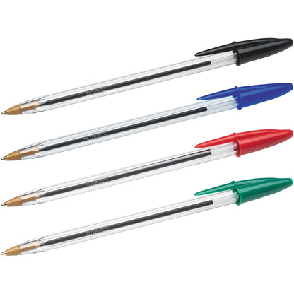 BIC Ballpoint Pen Set Cristal Original, in Blue, Line width 0.4 mm, 100 pack, Perfect for the office, home office, or school.