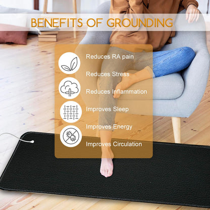 GREENERGY Grounding mat Grounded Mouse pad with EU grounding cable Safe grounding product Grounding Sheet (25x30cm)