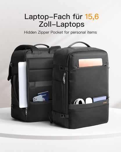 Inateck 42L super large carry-on travel backpack airplane laptop backpack for 15.6 inch notebooks, flight approved cabin backpack for weekend trips.