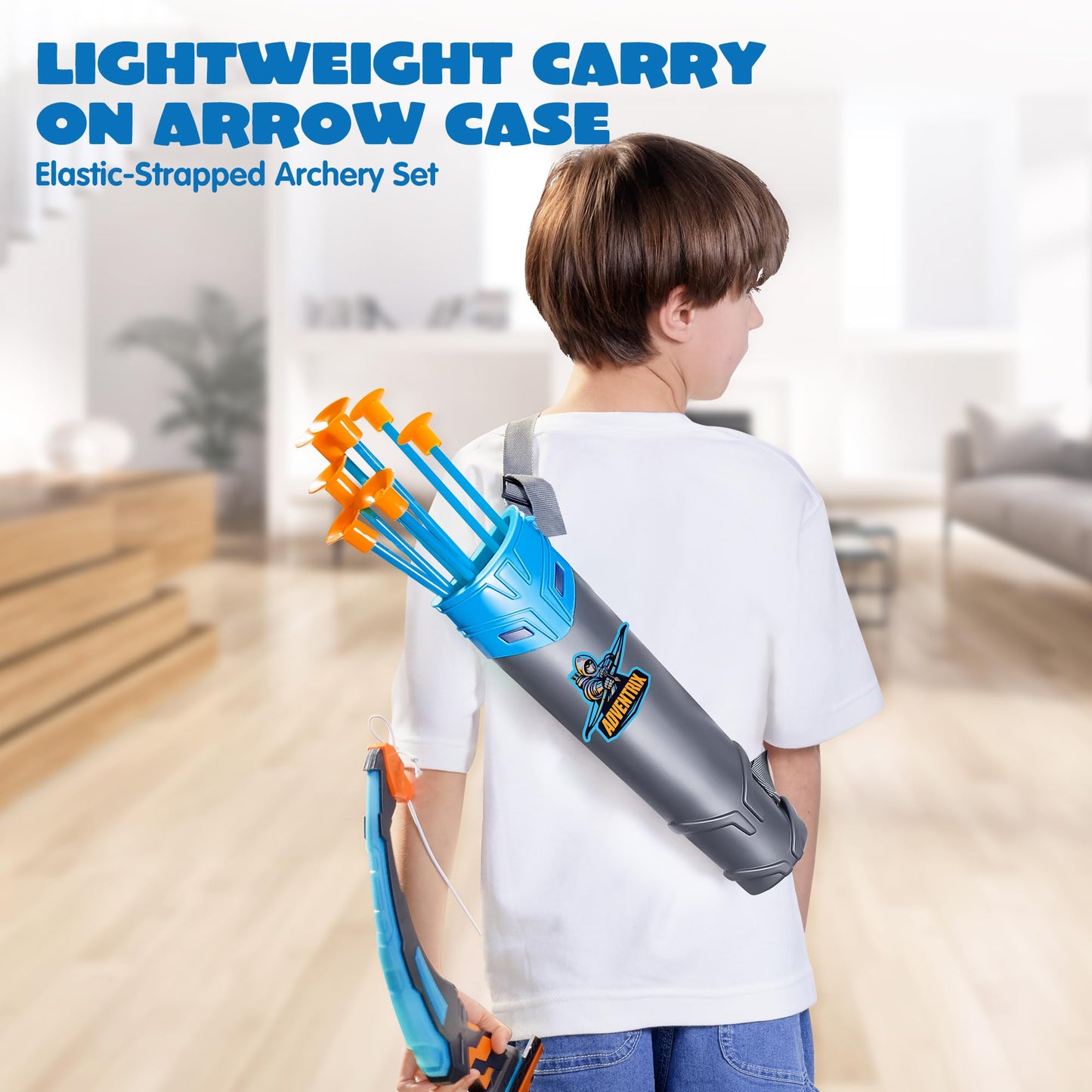 JOYIN Bow and Arrow Archery Toy Set for Kids, Light Up Archery Playset with glowing bow, 9 suction cup arrows, targets, and quiver.
