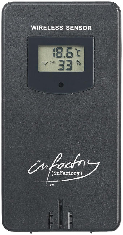 infactory WiFi Weather Station: Internet-operated wireless weather station with UV index and weather trend, outdoor sensor, and app (WiFi enabled with forecast, outdoor sensors).