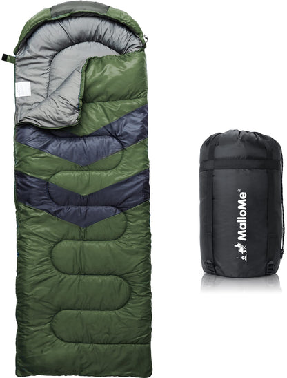 MalloMe Outdoor Sleeping Bag - Sleeping Bag for Adults and Children - Winter Sleeping Bag, Camping Sleeping Bag, Quilt Sleeping Bag - Lightweight, Portable, Warm, Quilted Sleeping Bags