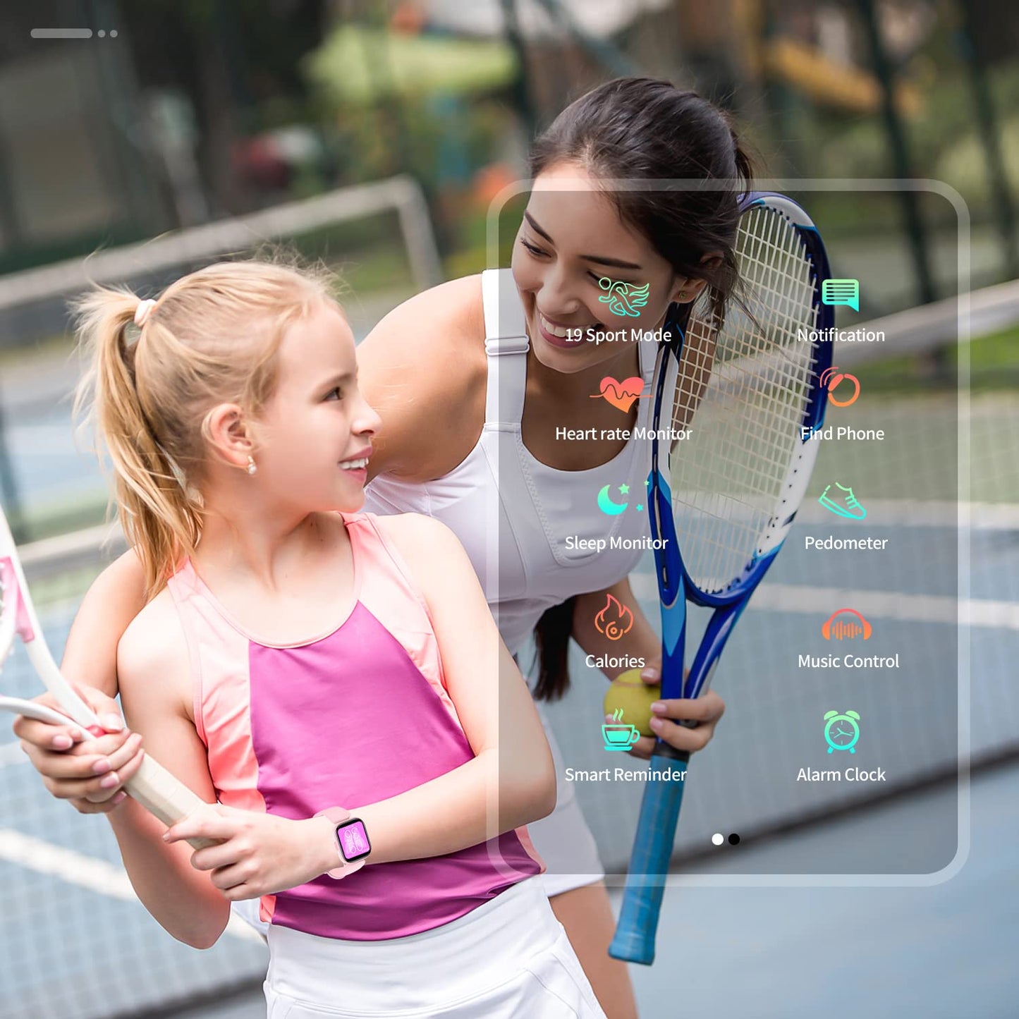 Dwfit Smartwatch Kids, Fitness Tracker with Heart Rate Monitor Stopwatch Fitness Watch Kids Watch Kids Gifts Birthday for Boys Girls for Android iOS Smartphone
