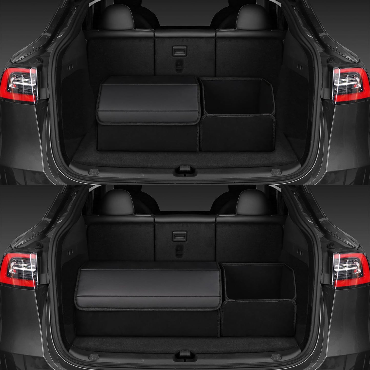 Car trunk waterproof, wear-resistant, foldable leather storage box, SUV sedan storage box, camping organizer, household classification box (small)