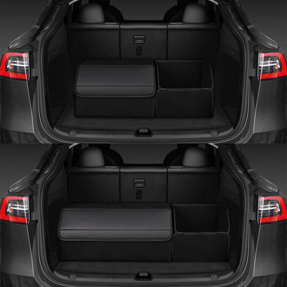 Car trunk waterproof, wear-resistant, foldable leather storage box, SUV sedan storage box, camping organizer, household classification box (small)