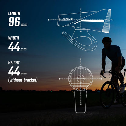 SIGMA SPORT bike light set Aura 100 USB/Blaze Link & Blaze | LED bike light | StVZO approved, rechargeable rear light with brake light, rear