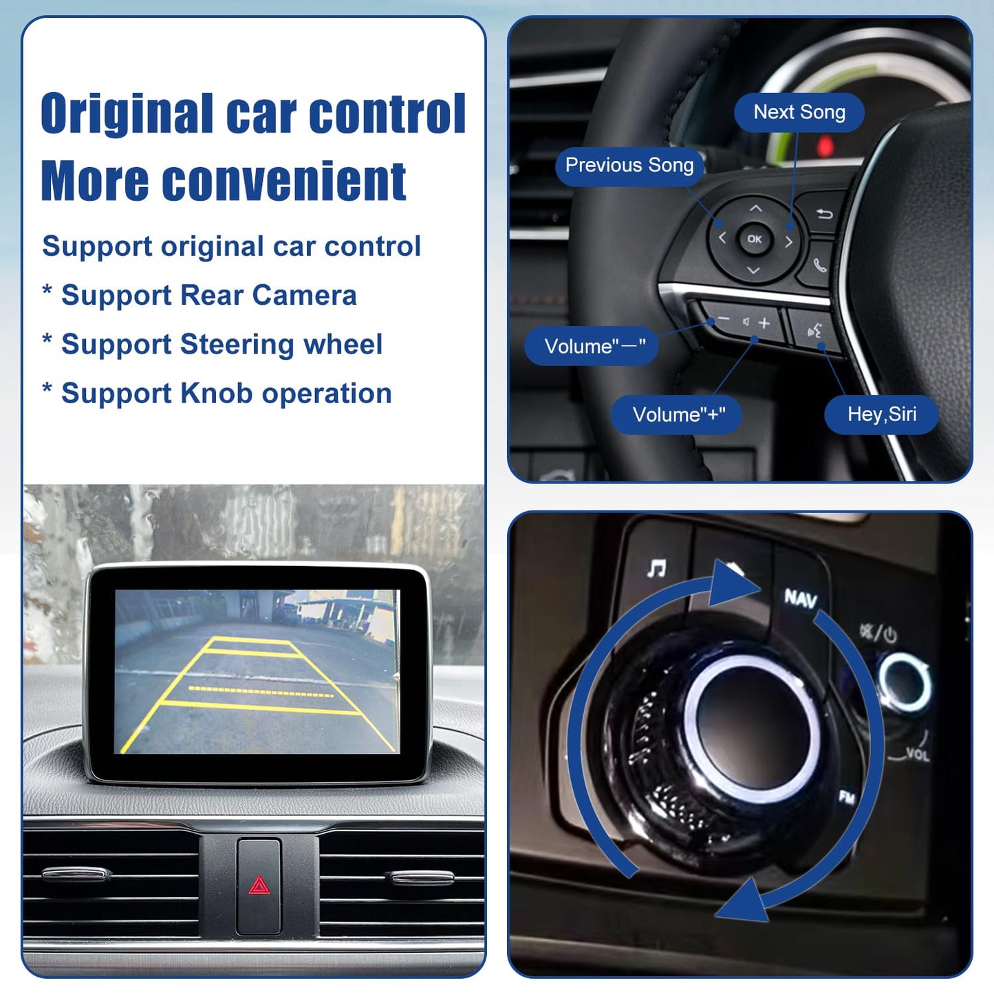 Mazda Wireless Carplay Retrofit Kit, TK78-66-9U0C OEM USB Hub for MZD Connect System, compatible with Mazda 2/3/6/CX3/CX5/CX9/MX5 2014-2020 (Supports Wireless Carplay, NO Android Auto)
