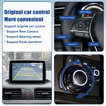 Mazda Wireless Carplay Retrofit Kit, TK78-66-9U0C OEM USB Hub for MZD Connect System, compatible with Mazda 2/3/6/CX3/CX5/CX9/MX5 2014-2020 (Supports Wireless Carplay, NO Android Auto)