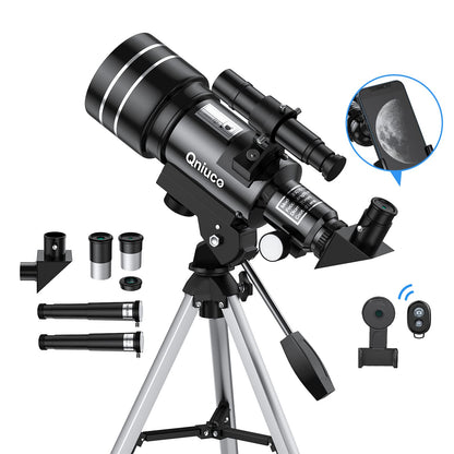 Telescope for children, astronomy telescopes, 70mm aperture, 300mm AZ mount, telescopes for adults, telescope for kids beginners with tripod, backpack