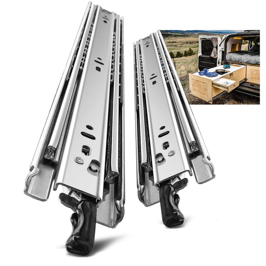 AOLSHENG drawer slide full extension 900 mm, Heavy-duty drawer slides with lock 50 kg load capacity, 1 pair (2 pieces)