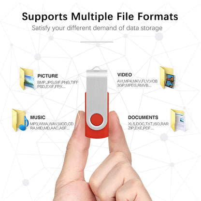 10 pieces USB sticks 16GB storage set USB 2.0 10pcs colorful data stick memory stick metal 16G thumb drive 10-pack flash drives 16GB flash sticks USB flash drives multi-colored