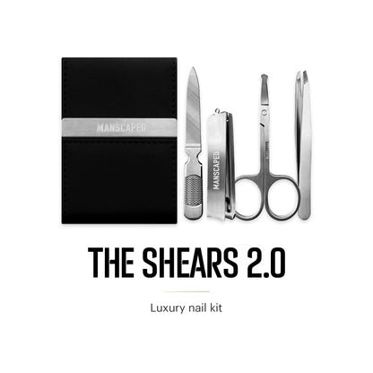 MANSCAPED® The Tool Box 4.0 includes The Lawn Mower® 4.0 Electric Trimmer, The Weed Whacker® 2.0 Nose & Ear Hair Trimmer, The Plow® 2.0, The Shears Four Piece Luxury Nail Kit, The Shed Toiletry Bag.